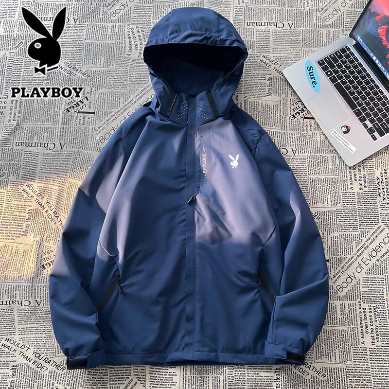 Мужская ветровка Playboy для активного отдыха XL темно-синий
