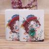 50pcs  Earnail Set Card Beauty Head Hanging Earring Label 5x6.5cm Jewelry Set Display Card