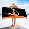 Watercolor Gymnastic Elegant Dance Girl Beach Towel Ballet Girl Soft Absorbent Bath Towel Quick Dry Towel for Bathroom Hotel Gym