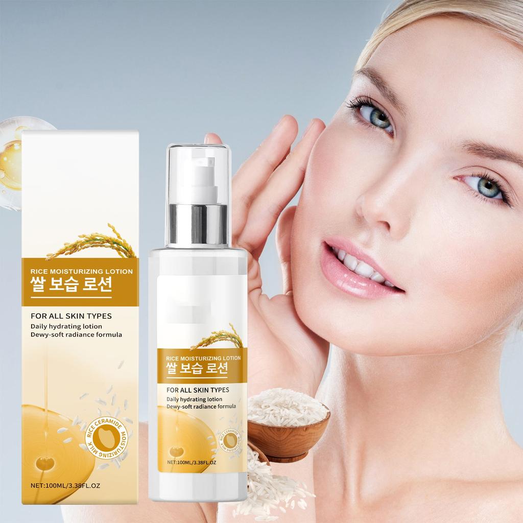 Rice Water Moisturizing Emulsion Is Gentle And Hydrating For All Skin Types. It Is Suitable For Balancing Water And Oil 100ml