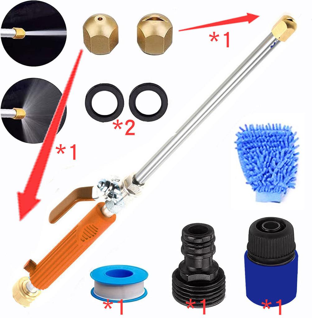 Spray Cleaning Washing Accessories Maintenance High Pressure Power Water Gun Cleaning Machine Water Jet Hose Rod Nozzle Sprayer