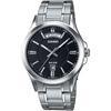 Casio MTP-1381D-1AV Men's Analog Quartz Watch, Silver/Black Metal Band
