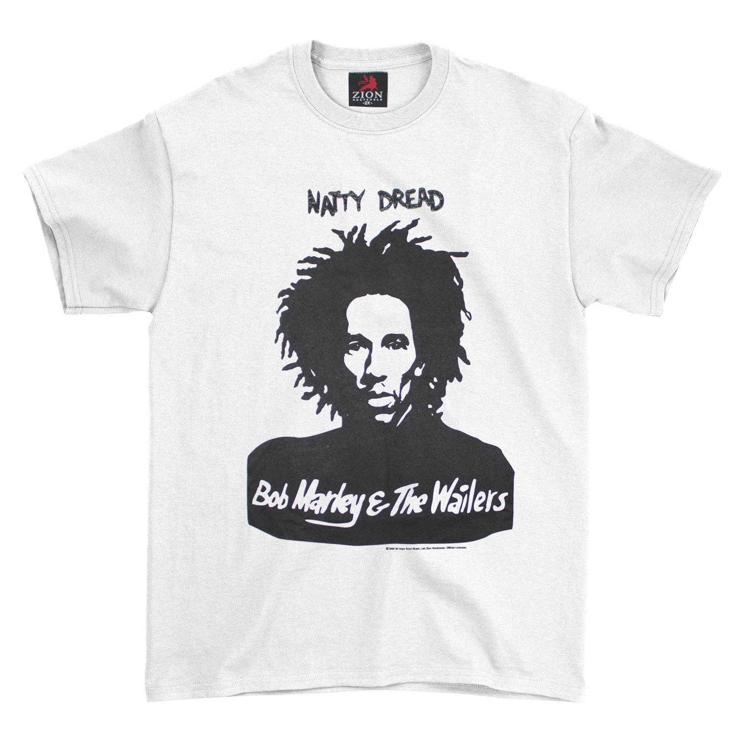 Men s Bob Marley Natty Dread T-shirt XX-Large White XS