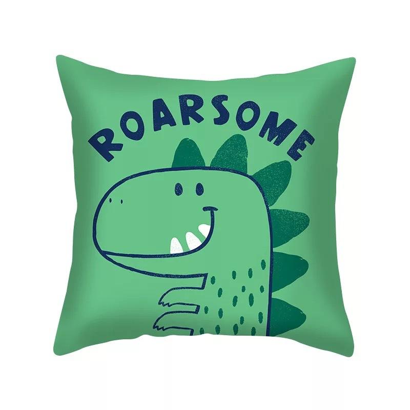 Cartoon Dinosaur Pillow Cover Children's Room Decorative Pillow Cushion Cover