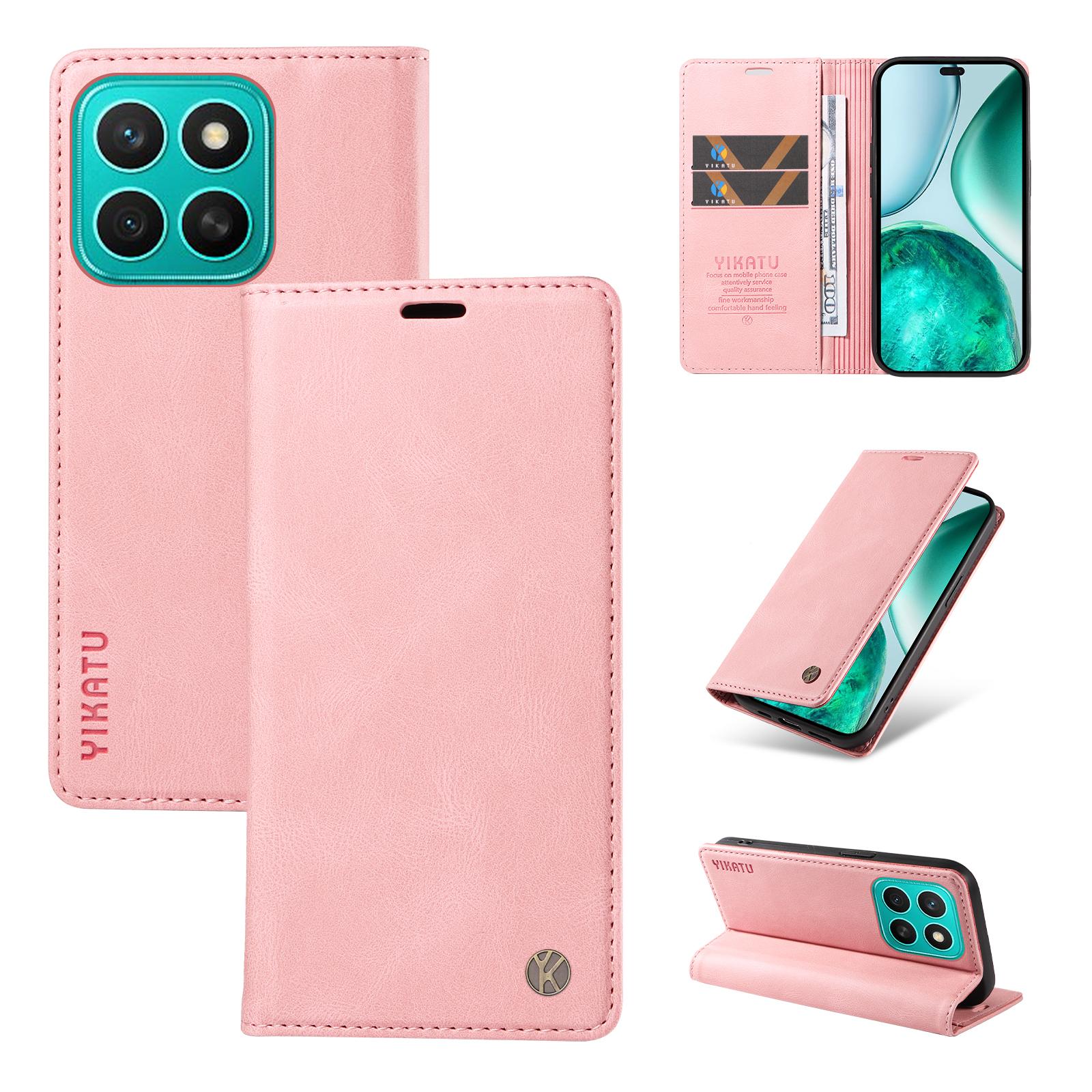 

For Honor X8c 4G Leather Cover YIKATU YK-004 Skin-Touch Wallet Phone Cases E