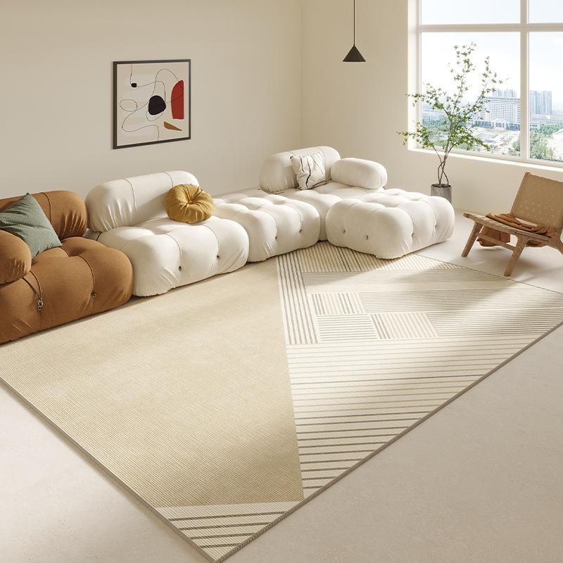 Simple Geometric Ins Line Wind Carpet Living Room Bed In Front of the Large Carpet Easy To Take Care of Non-slip Soft Rug