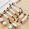 White Ceramic Cabinet Handles Zinc Zinc Zinc Alloy Knobs Drawer Pulls Drawer Knobs  Cabinet Door
