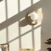 Modern Wabi Sabi style LED wall lamp natural yellow stone circular wall lamp bedroom living room porch room decoration lighting