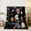 Classic Casino Royale 007 Poster Dark Warm Blanket, Perfect Throw for Living Room and Bedroom, Silky Soft Blanket for Restful Sleep