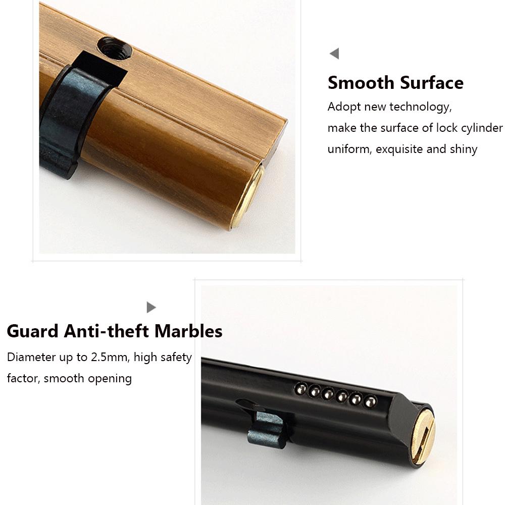 Κλειδαριά κυλίνδρου πόρτας με προκατάληψη 70 χιλ. 3 κλειδιά αντικλεπτική είσοδος ορείχαλκος AB κλειδαριά πόρτας οικιακής ασφάλειας εσωτερική κλειδαριά υπνοδωματίου κυλίνδρου