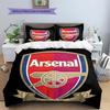 Arsenal F Custom Name Pattern Bedding,Quilt Set Quilt Cover Pillowcase Home Birthday Gift(1 * Duvet Cover + 2 * Pillowcase, Without Core)