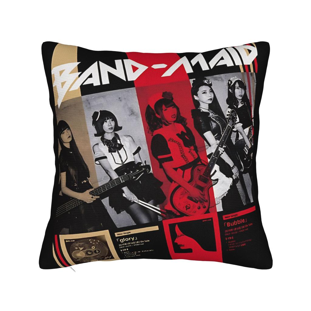 Band Maid Girls Rock Square Pillow Case Cushion Covers Awesome Zipper Decorative Pillowcase for Sofa xcm