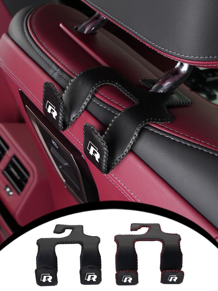 SLZPW1 Double Hooks Fastener For Automotive Leather Seams Storage Practical accessory For VW R Golf Passat mk5 Scirocco Jetta GTE GTI