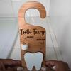 Wooden Tooth Holder Door Hanger Lost Teeth Pick-up Drop-Off Door