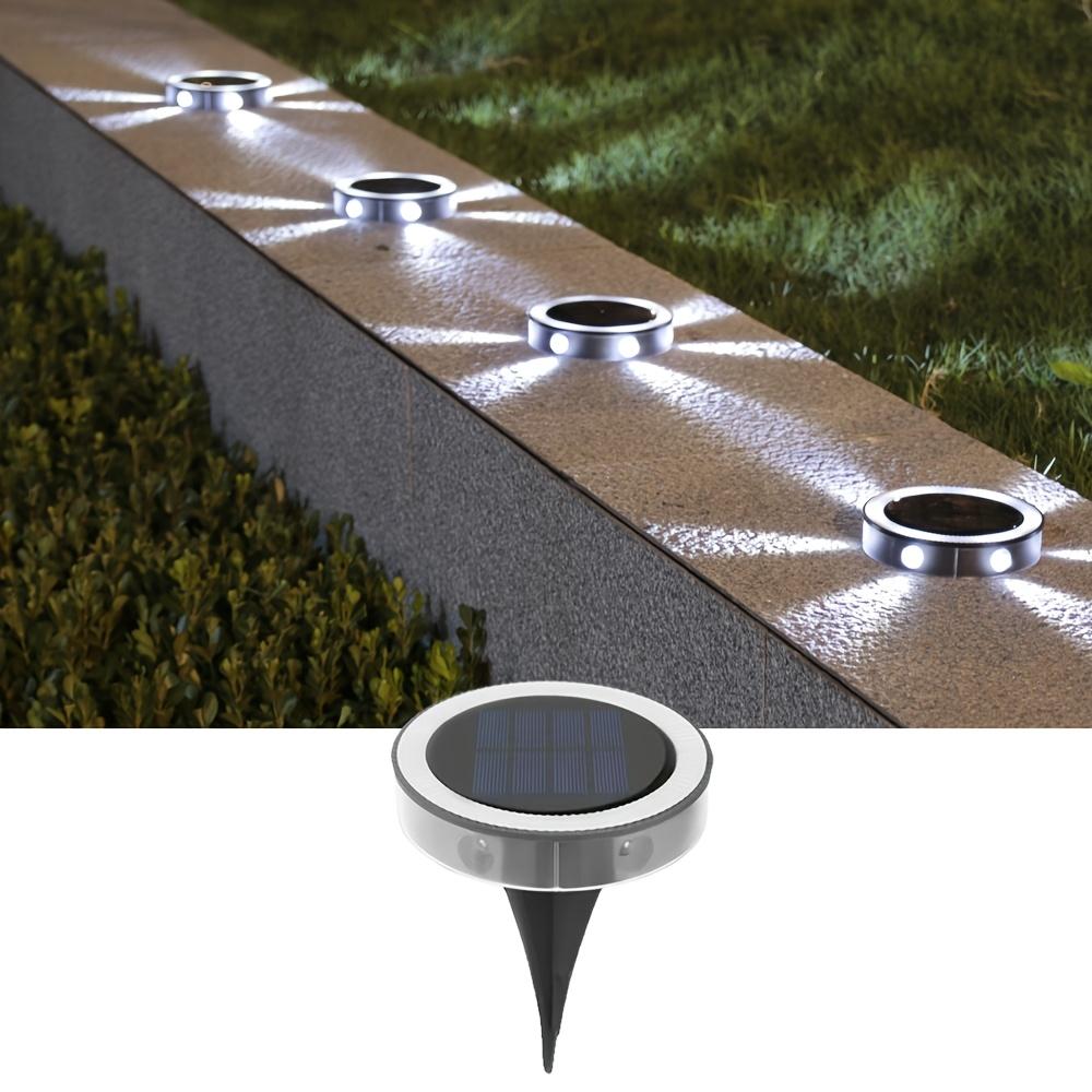 1/2/4pcs 6LEDS Solar Ground Lights-Upgraded Solar Outdoor Lights Brightness Automatic Adjustment Camping Decorative Lights