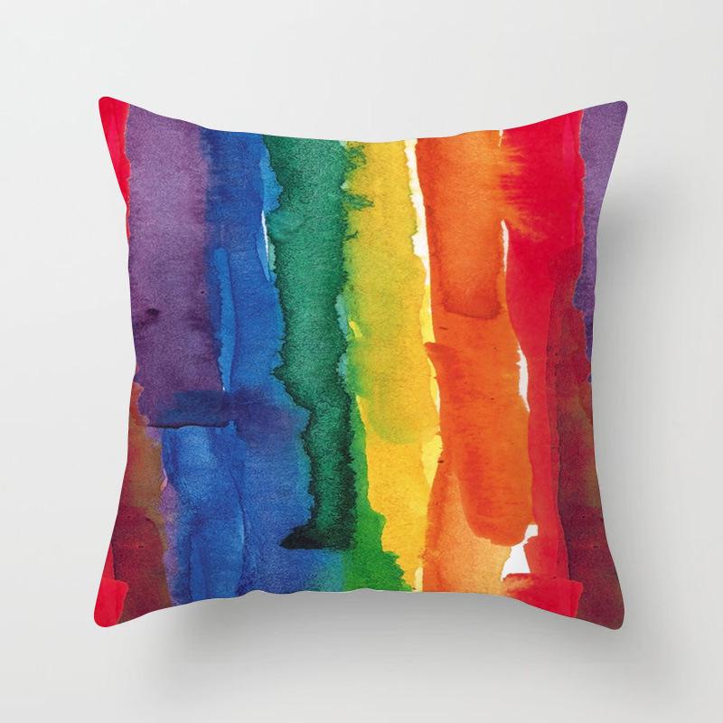 Nordic Symphony Geometric Abstract Color Pillow Cover Office Sofa Cushion Car Cushion Polyester Pillow Cover