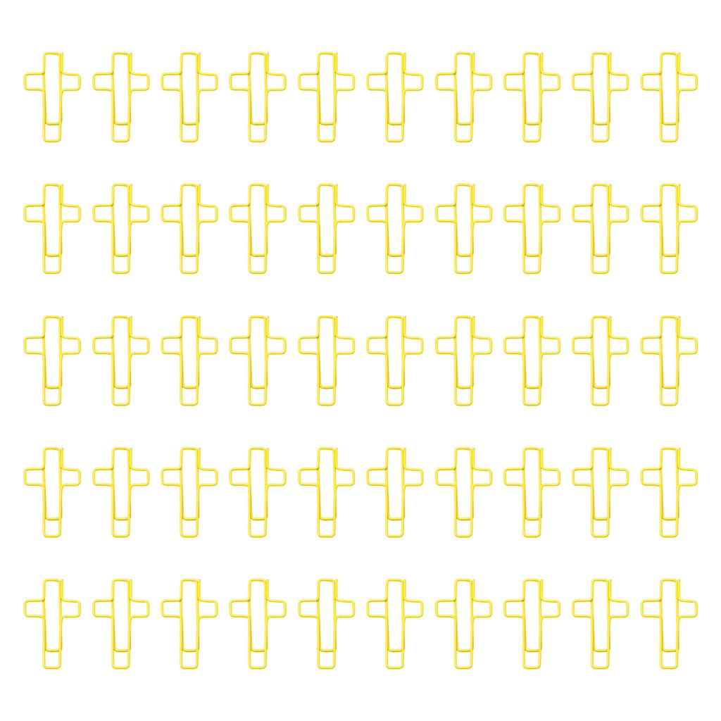 50 Pcs Crosses Shaped Paper Clips Metal Paperclips Bookmarks Office Clips Planner Clips Office Supplies for Student