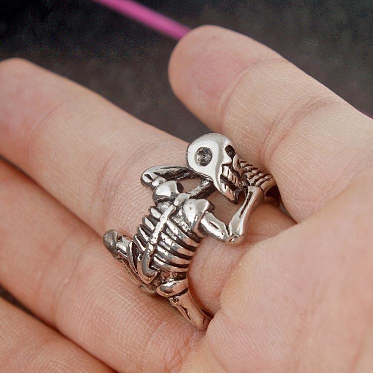Halloween Jewelry Punk Style Skull Ring Retro Skull Ring Hip Hop Ring