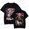 Kimetsu No Yaiba Cartoon T-shirt Aesthetics Vintage Kanroji Mitsuri Fashion Y2K Tops Short Sleeve Japanese Styles Men Women Tee