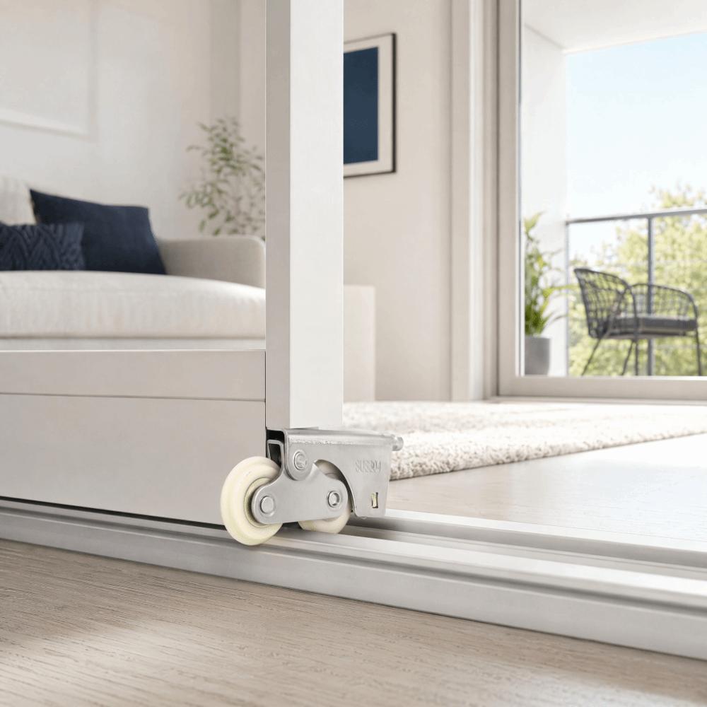 2pcs Easy Installation Door Roller Wheels Silent Cabinet Roller Pulley Sliding Door Pulley Closet