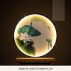 White Ceramic Lotus Guanyin Buddha Statue Incense Burner with Lamp for Home Decor