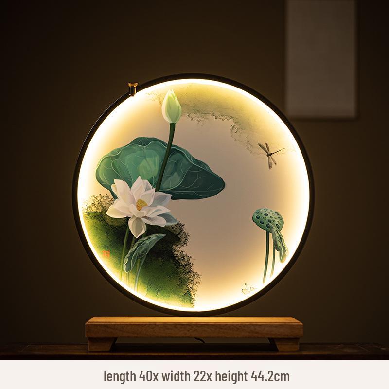 White Ceramic Lotus Guanyin Buddha Statue Incense Burner with Lamp for Home Decor