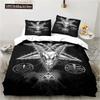3D Print Satanic Bedding Demon Twin Bedding Hell Death Set Comforter Bed Duvet Cover Double King Home Textile Quilt Cover