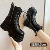 Height-increasing Shoes C Heightening and Showing Legs Thin Platform Shoes Cm Thick-soled New Short Boots Short Martin Boots
