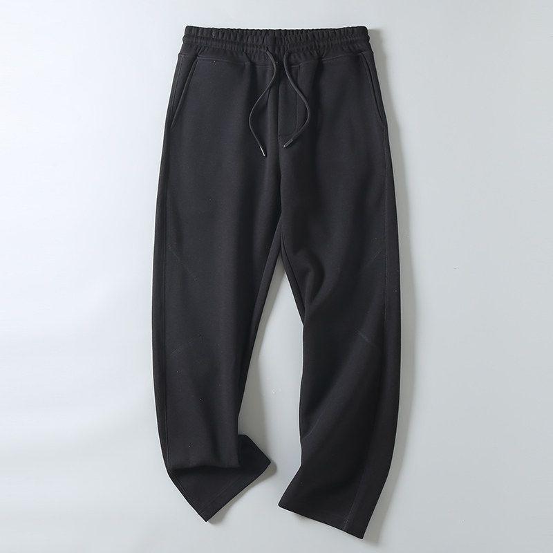Men's Autumn Elastic Waist Drawstring Straight-Leg Sweatpants, Solid Color Versatile Sports Casual Pants for Export
