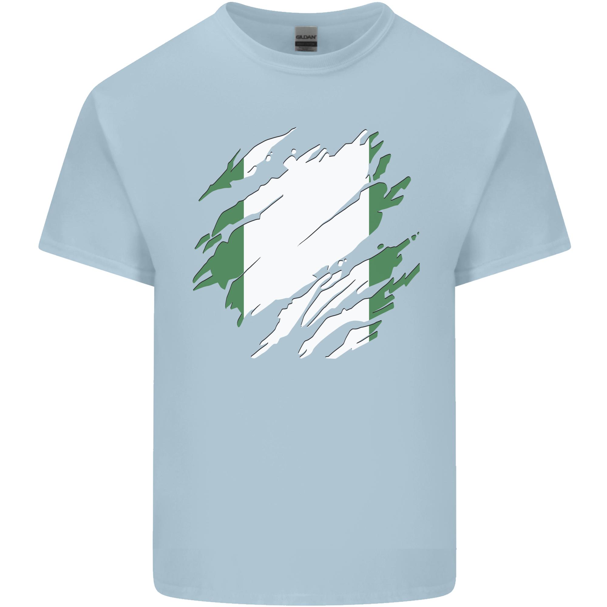 Torn Nigeria Flag Nigerian Day Football Unisexs Light Cotton TShirt S