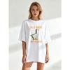 Oversized T Shirt Black Silly Goose On The Loose Graphic Print Casual Wear For Women Summer Outfit Street Style Fashion Top