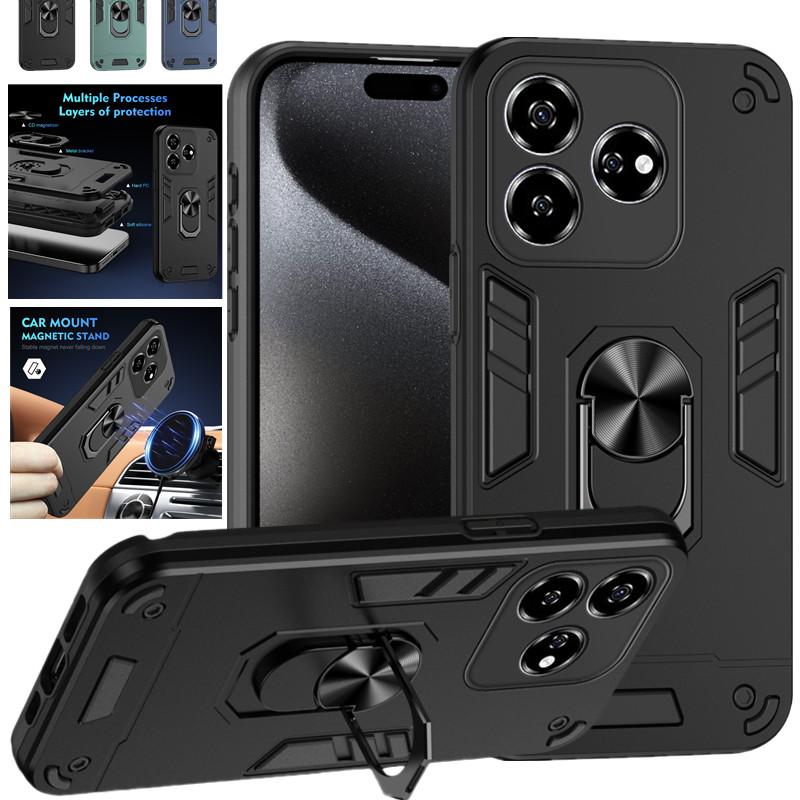 

Military Grade Case for ZTE Axon 60 Lite Protective Cover Shockproof Ring Stand Holder Fundas Coque ZTE Axon 60 зелений