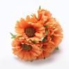 6pcs Artificial Silk Flower Gerbera Daisy Flower Fake Red Yellow Bouquet Wedding Home Decor Photography Performance Props