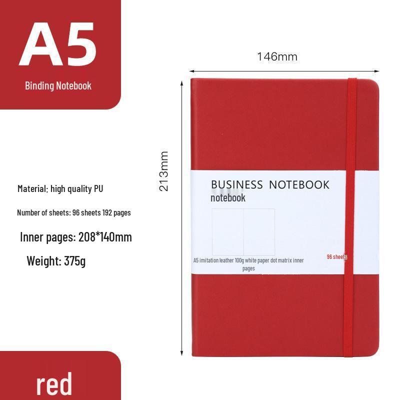 Lastikli A5 Özel Noktalı Izgaralı Defter, İş Ofisleri ve Günlükler İçin İdeal, Logo Basılabilir.