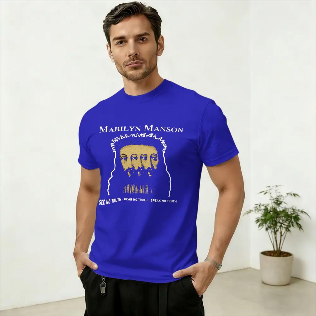 Marilyn Unisexson Band Holy Wood TShirt Summer Cotton TShirts For Couple Fashion Casual Tee Shirt Short Sleeve Y2K Fun Clothes
