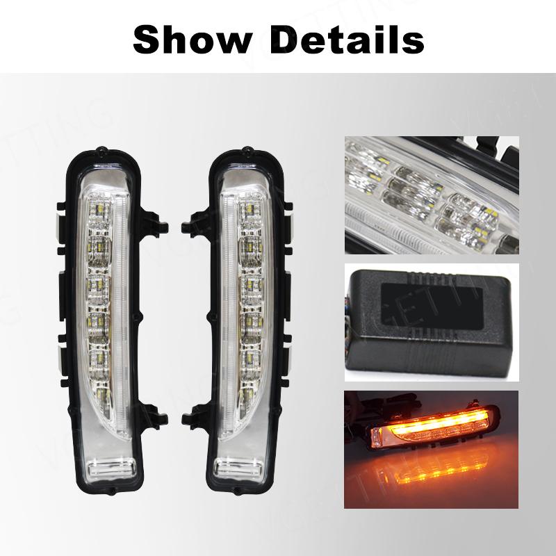 DRL Für Ford Edge Everest 2011 2012 2013 2014 LED Tagfahrlicht Auto Nebel Lampe Weiß Gelb Blinker Auto zubehör
