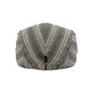 Spring Summer Cap Women's Beret British Vintage Striped Cap Men Peaked Cap