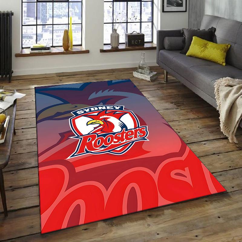 1pc Football Team Design Area Rug - Non-Slip, Soft & Cozy Floor Mat for Living Room, Bedroom, Office - Indoor/Outdoor Decorative Carpet