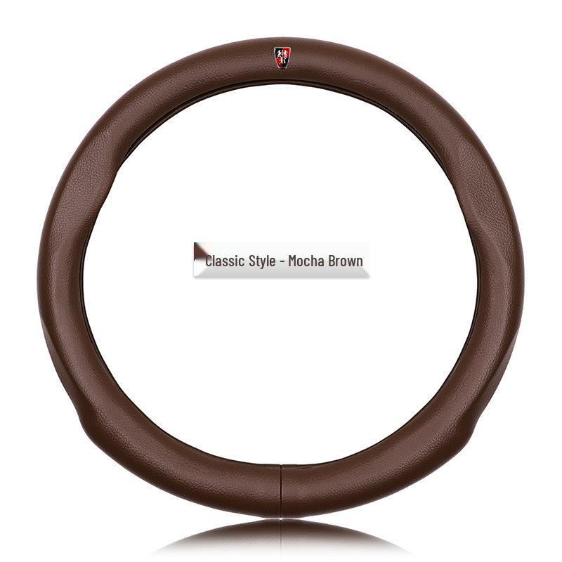 Genuine Leather Steering Wheel Cover for Roewe RX5, RX3, RX8, I5, I6, 350, 550, 360, E5, E6 - Sport Edition