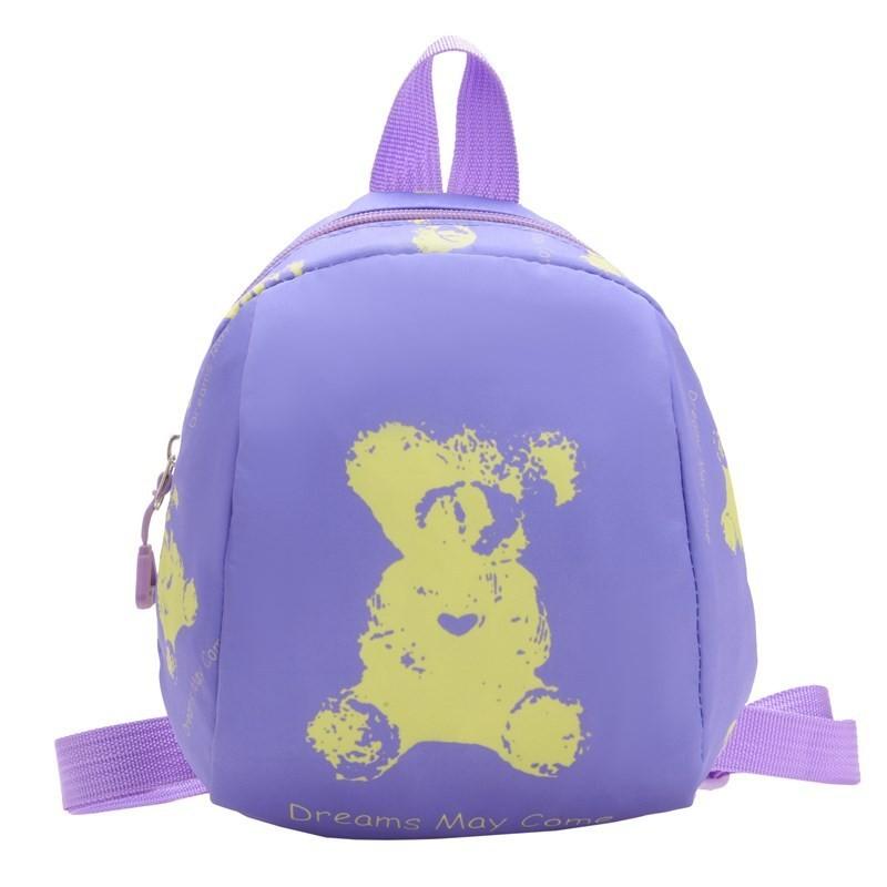 Adorable Cartoon Bear Kids Backpack Cute And Fun Design Breathable Nylon Material For School
