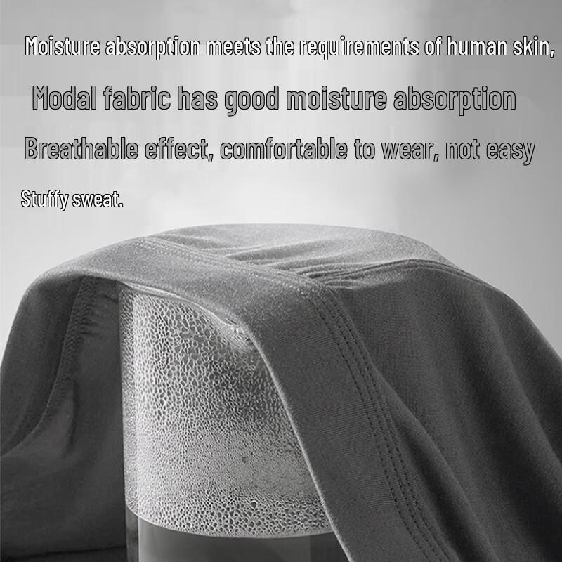 Langsha Men's Modal Antibacterial Anti-Chafing Boxer Briefs