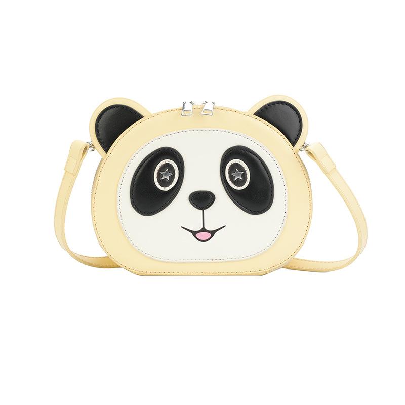 Cute Panda Small Bag 2025 New Japanese Cartoon Soft Girl Foreign Style Versatile Shoulder Bag Trendy Messenger Small Round Bag