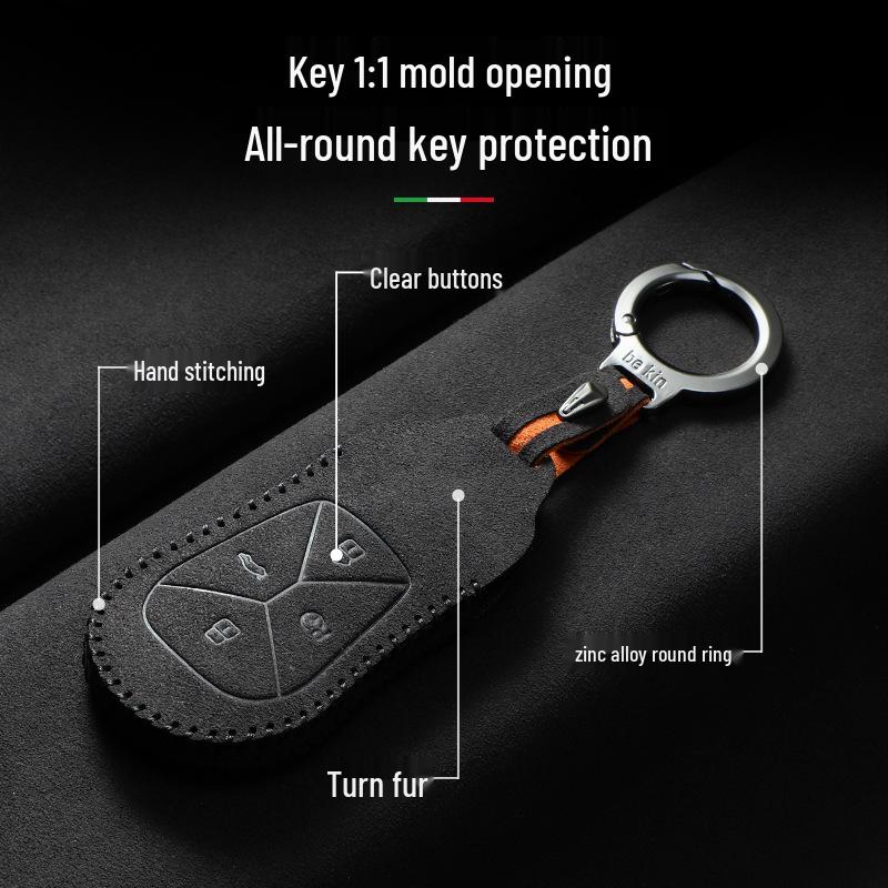 Compatible Key Cases for XPeng P7, P7i, G6, and G9; Premium Designs for G3, G3i, and P5 with Double-Sided Buckle and Women's Suede Options.