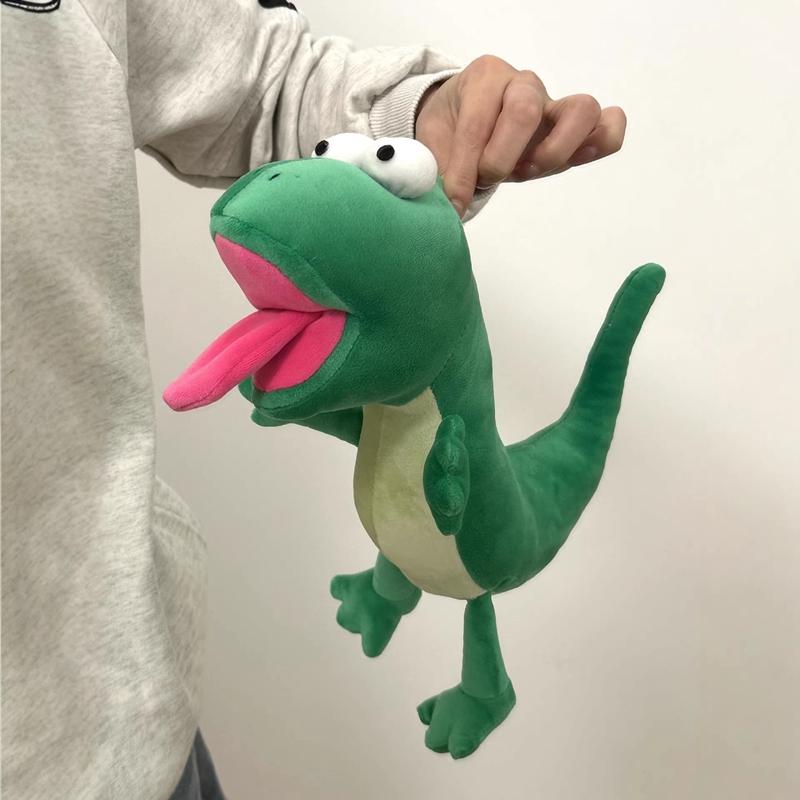 30Cmfunny Licking Lizard Plush Toy Green Reptile Stuffed Animal Doll Cute Soft Dinosaur Figure For Kids Girls Boys Birthday Gift