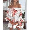Robe imprimée sexy à la mode à une épaule Vêtements pour femmes