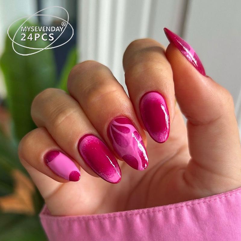 

Розово-градиентные носимые типсы для ногтей - набор из 24 штук Toolkit Version