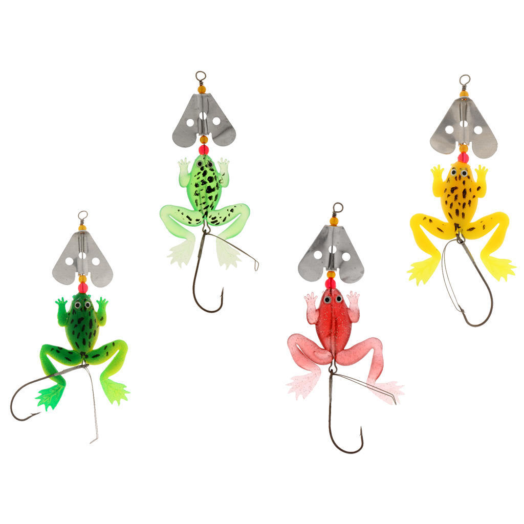 Buy Rubber Frog Soft Fishing Lures Bass Crank Bait Sinking Lure Deep Green at affordable prices