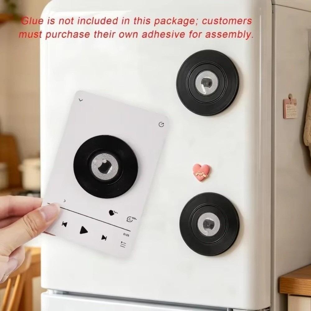 Vinyl Record NFC Fridge Magnet NFC Chip Built Rotate Base Vinyl Record Decor Magnet Back Rotate Magnet Ornament