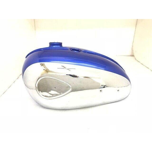 BSA A65 Thunderbolt Royal Star Blue Painted & Chrome Fuel Petrol Tank |Fit For