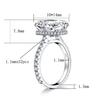 New Silver 925 Oval Real Moissanite Rings D Color Vvs1 8ct Women Wedding Luxury Diamond Rings Jewelry